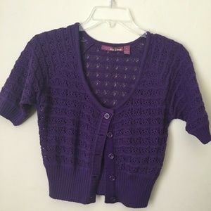 Epic Threads GIRLS XL Purple SHRUG SWEATER.